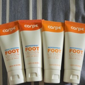 Carpe Orange and White Antiperspirant Foot Lotion